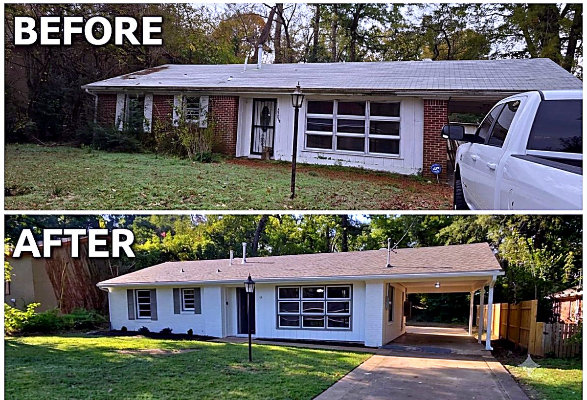 Curb-Appeal Makeover before and after