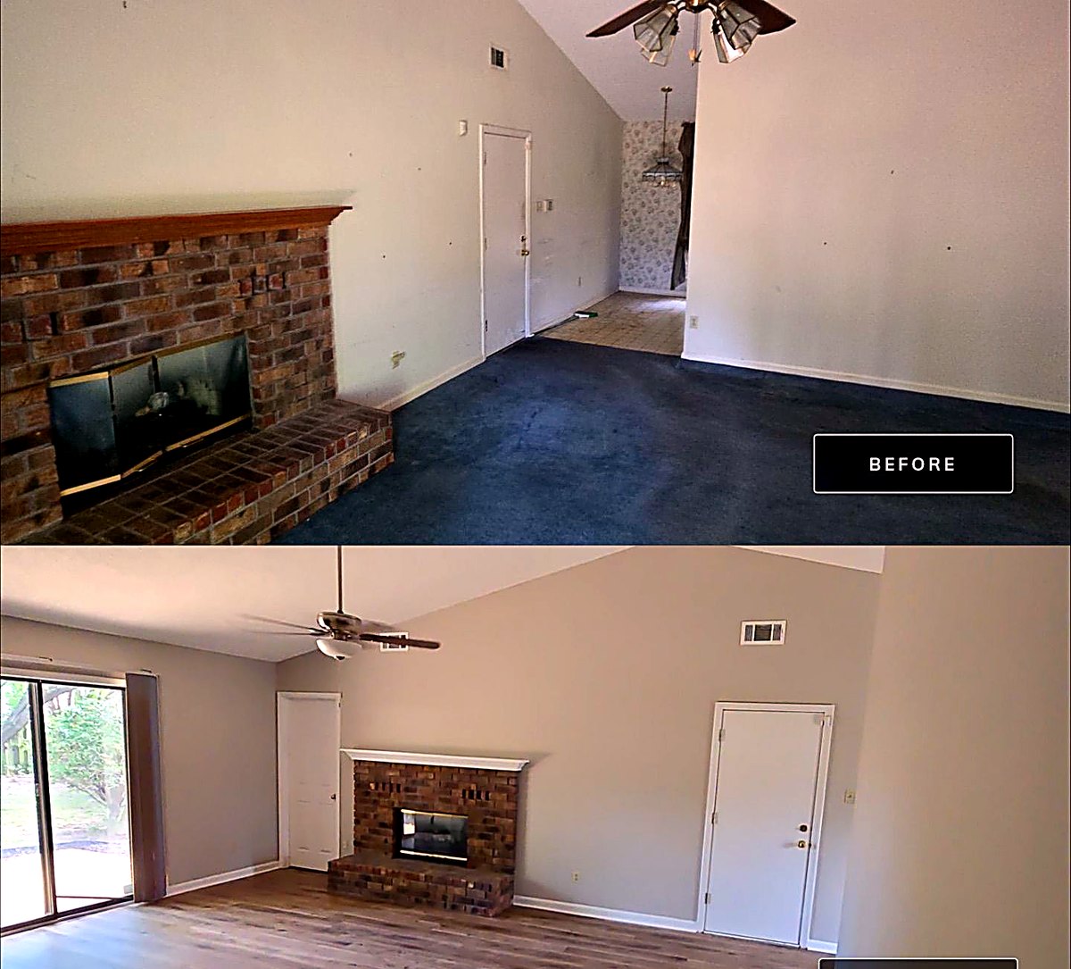 Living Room Refresh before and after